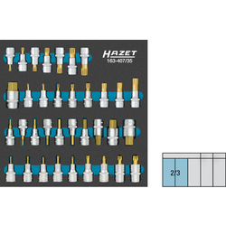 Hazet 163-407/35 inbus, čtyřzub (XZN), vnitřní klínový profil , TORX sada nástrčných klíčů a bitů 35dílná 1/2"
