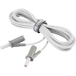 VOLTCRAFT Velmi ohebné bezpečnostní měřicí kabely [lamelová zástrčka 4 mm - lamelová zástrčka 4 mm] 5.00 m;bílá;MSB-501 10 A