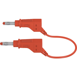 Stäubli XZG425/SIL bezpečnostní měřicí kabely [lamelová zástrčka 4 mm - lamelová zástrčka 4 mm] 1.00 m, červená, 1 ks
