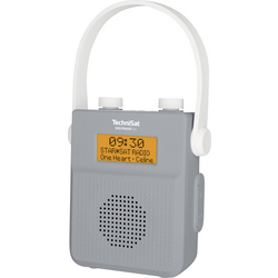 TechniSat DIGITRADIO 30 kapesní rádio DAB+, FM, DAB Bluetooth vodotěšné bílá, šedá