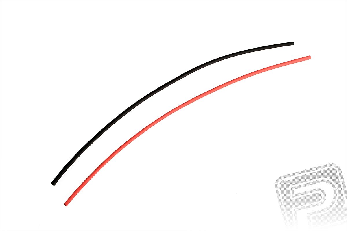 Smršťovací bužírka průměr 2,4 mm (1,2 cm) (50 cm) červená