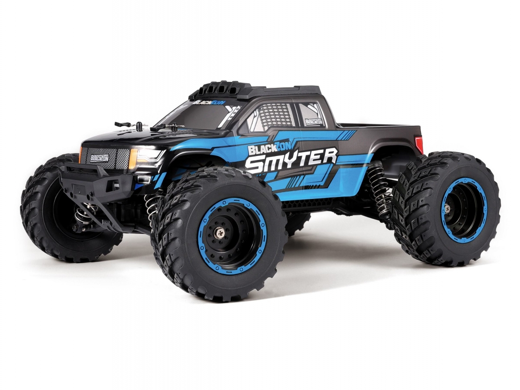 BlackZon Smyter MT 1/12 4WD Electric Monster Truck - Modrý