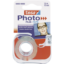 tesa Photo Tesa Photo Tape 7,5 m x 12 mm + Dispenser (d x š) 7.5 m x 12 mm transparentní Množství: 1 sada
