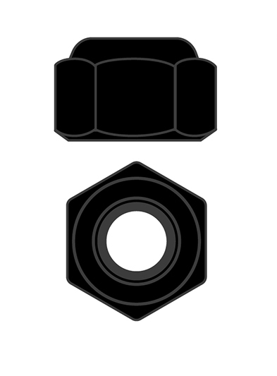 TEAM CORALLY Ocelové Nylon STOPmatky M2,5 - černé - 10 ks.