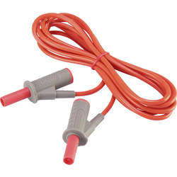 VOLTCRAFT Velmi ohebné bezpečnostní měřicí kabely [lamelová zástrčka 4 mm - lamelová zástrčka 4 mm] 2.00 m;červená;MSB-501 10 A